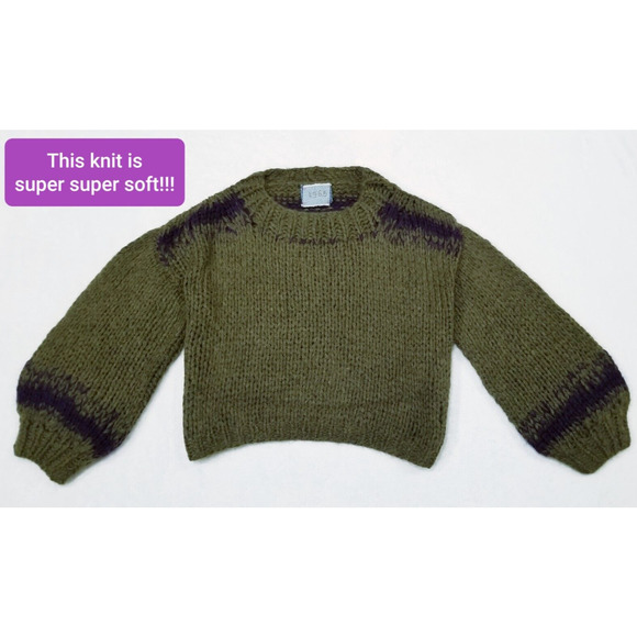 1965 BY ANNA BARTHELME handmade alpaca blend Italian knit sweater $628 OS - Picture 2 of 12